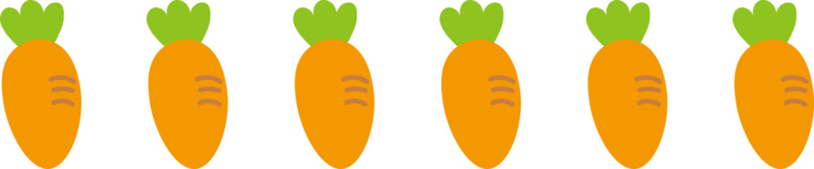 Cute hand drawn bunny carrot border decoration illustration