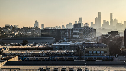 View towards Melbourne from Cremorne in Australia