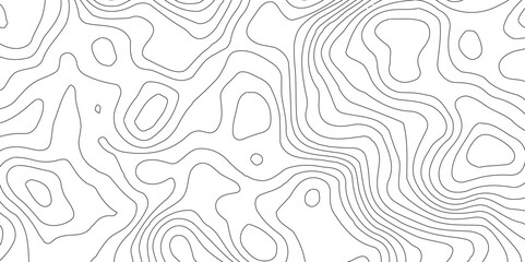 Seamless pattern with lines White wave paper curved reliefs abstract background,The black on white contours vector topography,Luxury topographic wavy pattern and geographic grid map design .