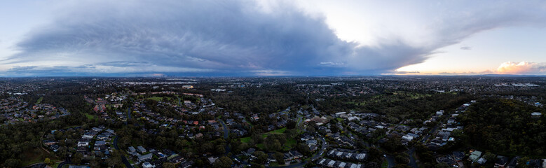 Storms over Macleod in Melbourne Australia