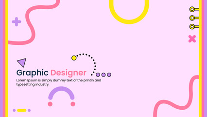 geometric style kids template slide