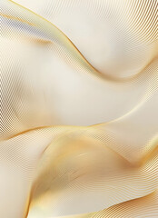 Abstract gold background with wavy lines, light gold and white style, flat perspective, high resolution, simple design, light gold gradient, light white background,