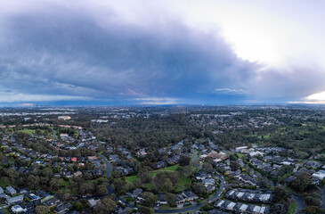 Storms over Macleod in Melbourne Australia