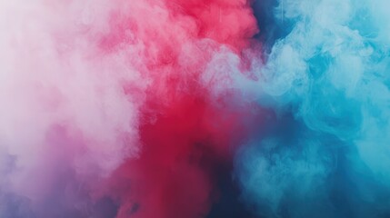 Fototapeta premium Abstract Background of Pink and Blue Smoke, Colorful Swirling Vapor Creating Artistic Texture and Patterns