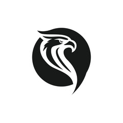 Fototapeta premium Eagle logo design vector icon with new idea concept creative