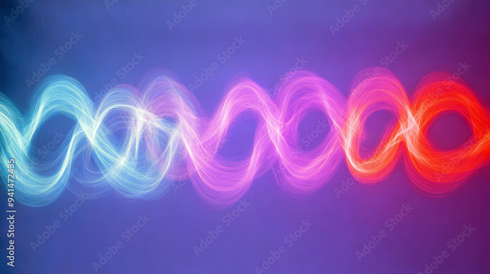 Poster this captivating image showcases swirling waves of light in soft hues of blue, pink, and white, crea