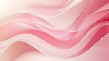 Obraz premium Abstract pink background with wavy lines, light white and fade orange style, flat view, vector illustration, simple, high resolution, minimalist background, bright and airy