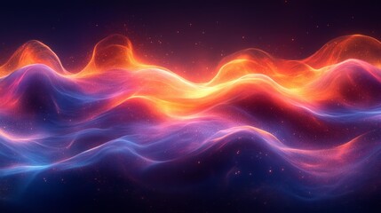 Abstract waves of vibrant colors Generative AI