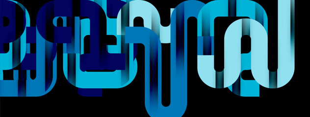 Dynamic waves, flowing lines, stripes vector geometric elements minimal pattern. Vector Illustration For Wallpaper, Banner, Background, Card, Book Illustration, landing page