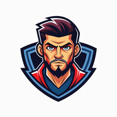 Man mascot logo hero icon vector design