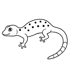 Leopard Gecko with Dotted Pattern - Plump Vector Illustration for SVG, Cricut, Clipart & T-Shirt Graphics