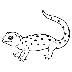 Leopard Gecko with Dotted Pattern - Plump Vector Illustration for SVG, Cricut, Clipart & T-Shirt Graphics