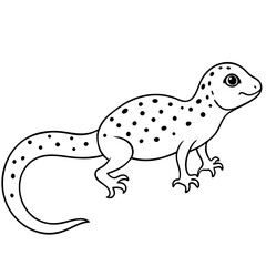 Leopard Gecko with Dotted Pattern - Plump Vector Illustration for SVG, Cricut, Clipart & T-Shirt Graphics