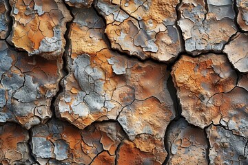 Fototapeta premium Rusty Metal Wall, Deterioration and Corrosion