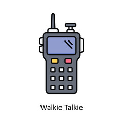 Walkie Talkie Vector filled outline icon design illustration. Law And Justice symbol on white background EPS 10 File .