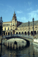 Plaza de Espana, historic square of Sevilla, Andalucia, Spain