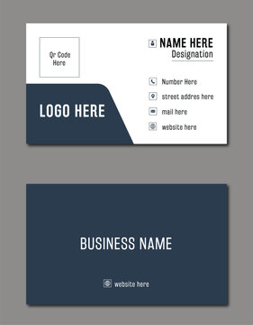 a vector template of modern ,creative ,clean and simple business card with clean concept 