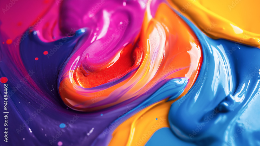 Fototapete colors abstract glowing paints abstract background. minimalistic colored abstract inks oils forms ba