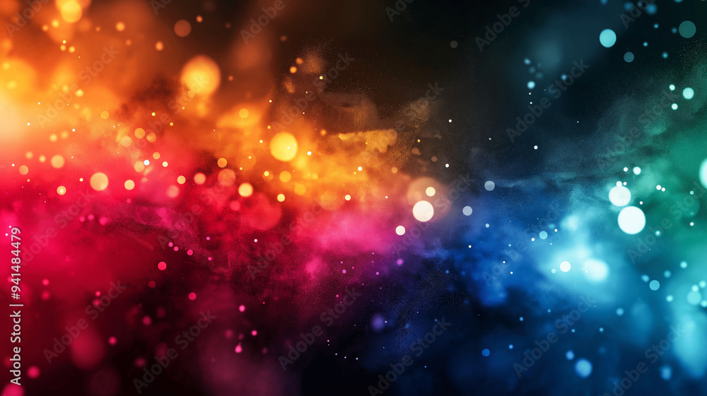 Poster colors abstract glowing abstract background. minimalistic colored abstract forms background