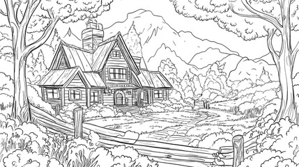 Obraz premium Color book mock up template for kids