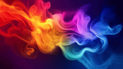 Obraz premium Colors abstract glowing smoke abstract background. Minimalistic colored abstract forms background