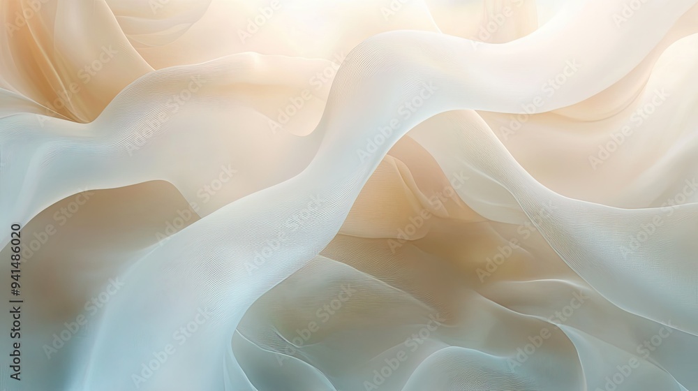 Poster Abstract background with flowing lines and soft, blended colors, creating a sense of calm and fluidity
