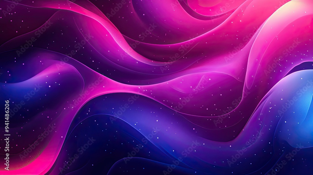 Poster abstract background with fluid, liquid-like shapes and bright colors, creating a dynamic and modern 