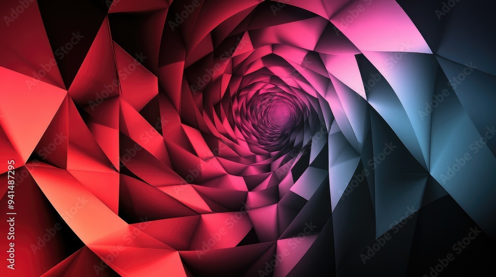 Leinwandbilder Abstract background with sharp, geometric patterns in contrasting colors, creating a dynamic and modern look
