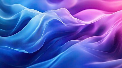 Obraz premium Abstract digital waves of blue and purple, flowing fluidly across the background, evoking a sense of motion