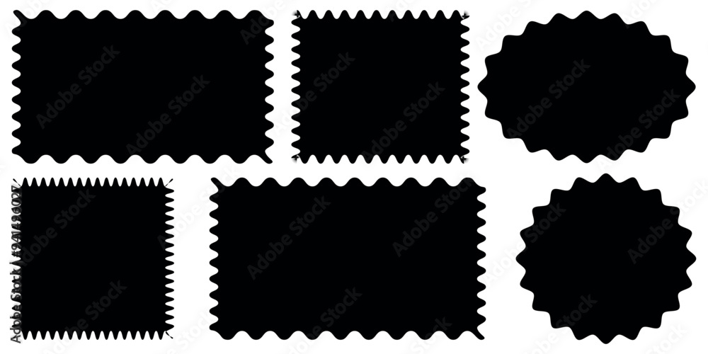 Poster zig zag lines. parallel jagged stripes texture. minimalistic geometric print. vector graphic illustr