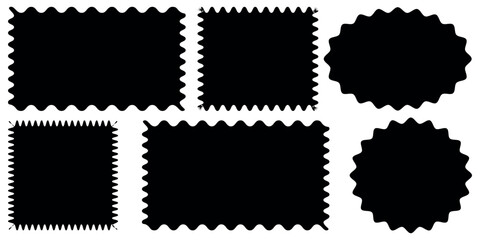  zig zag lines. Parallel jagged stripes texture. Minimalistic geometric print. Vector graphic illustration and white background.