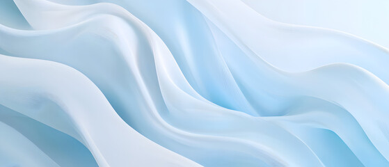 Fototapeta premium Abstract background with blue and white stripes. Light blue background with soft lines and curves, creating an elegant and modern design for presentation or banner template