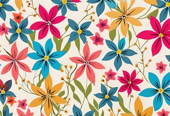 Wallpaper image, colorful floral pattern, detailed and  beautiful patterns