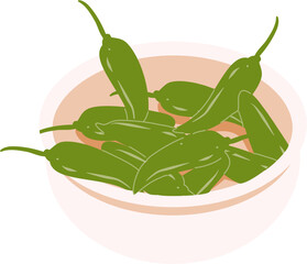 green chili pepper Illustration 