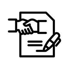 30 contract line icon illustration vector graphic