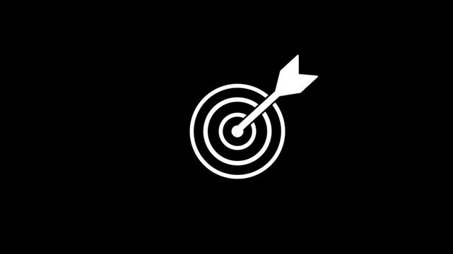 Business target icon animation,business main focus concept