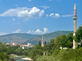 The city of Mostar in Bosnia and Herzegovina, Europe