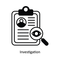 InvestigationVector filled outline icon design illustration. Law And Justice symbol on white background EPS 10 File .