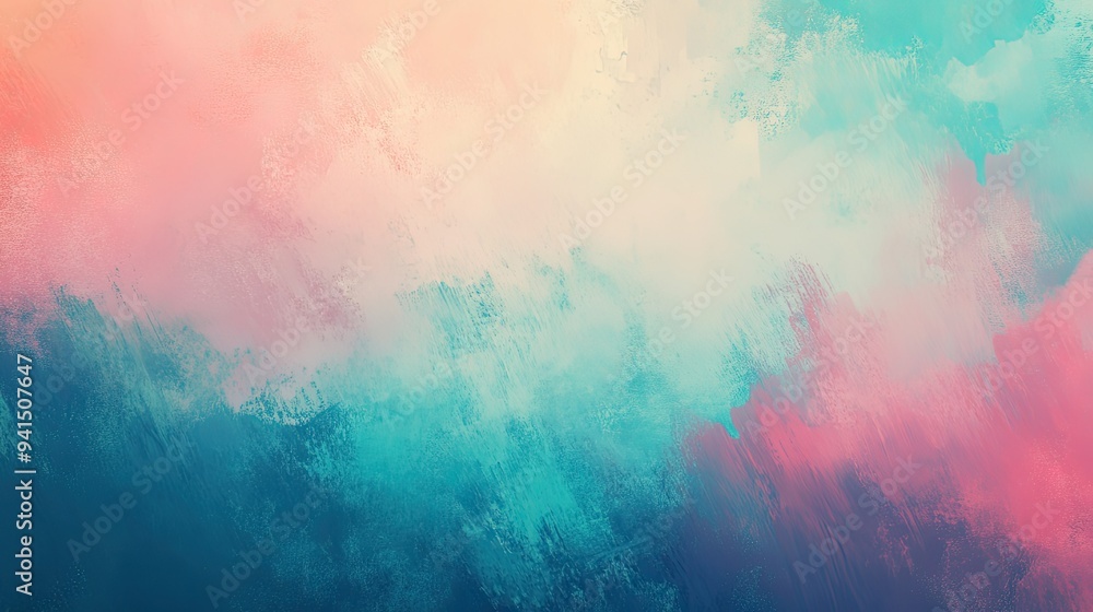 Poster soft abstract background with pastel gradients and delicate brush strokes, creating a peaceful visua