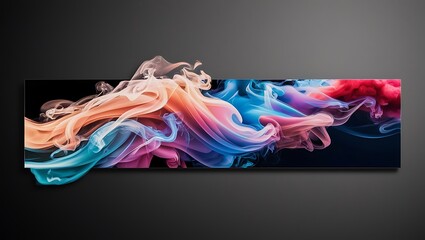 Fototapeta premium Gradient color swirling smoke or mist smoke wallpaper with dark background.
