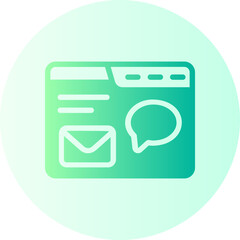 Fototapeta premium contact page gradient icon