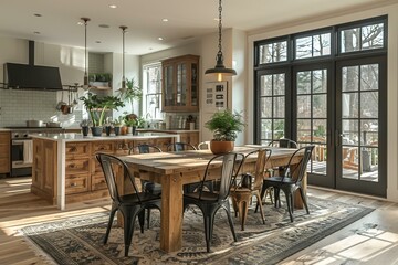 Modern Kitchen with Wood Accents