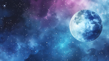 Vacuum Space Element watercolor style