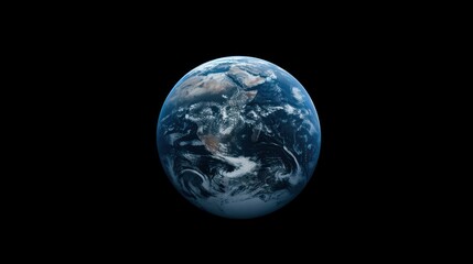 Naklejka premium Earth From Space: A Blue Marble In The Void