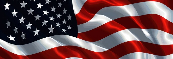 Fototapeta premium Waving American Flag