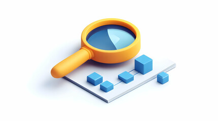 3D Icon as AI inspection and quality control concept as An AI inspection icon paired with a quality control icon representing the use of AI in inspecting and ensuring quality in manufacturing perfect 