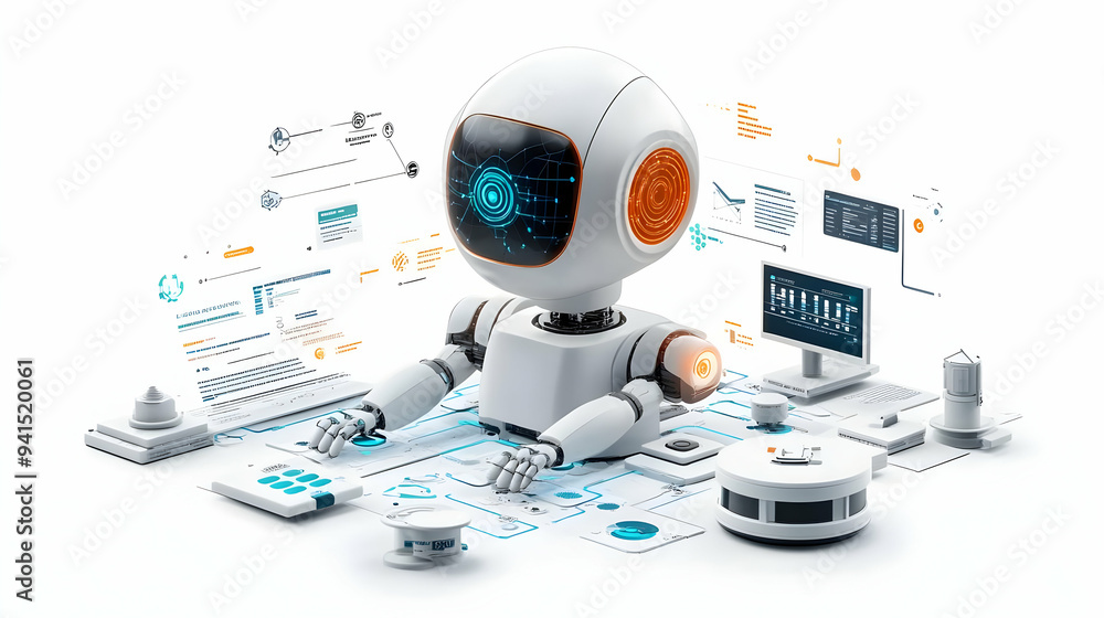 Poster 3d icon as ai predictive maintenance and factory equipment concept as an ai predictive maintenance i