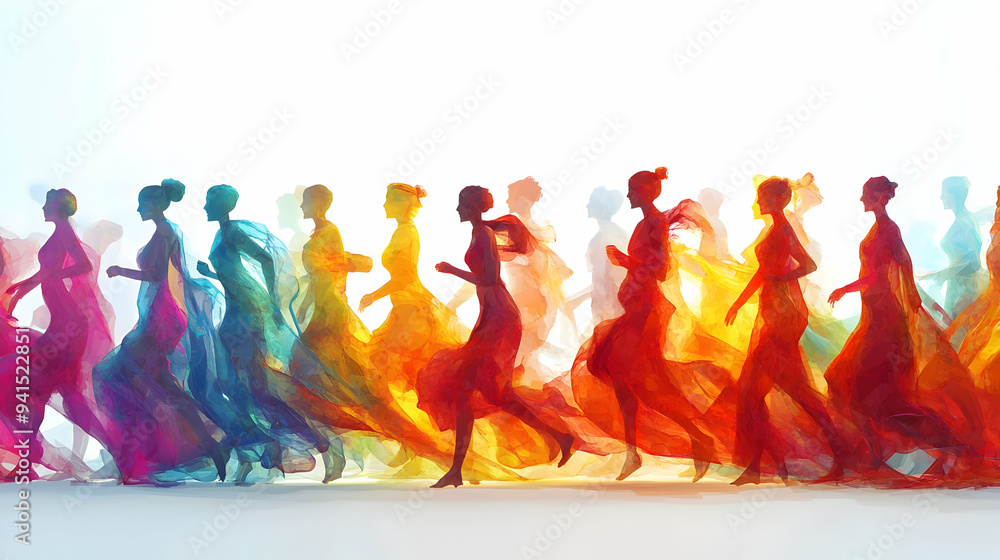 Poster 3d icon as digital art of a festive procession with abstract patterns for sharad purnima concept as 