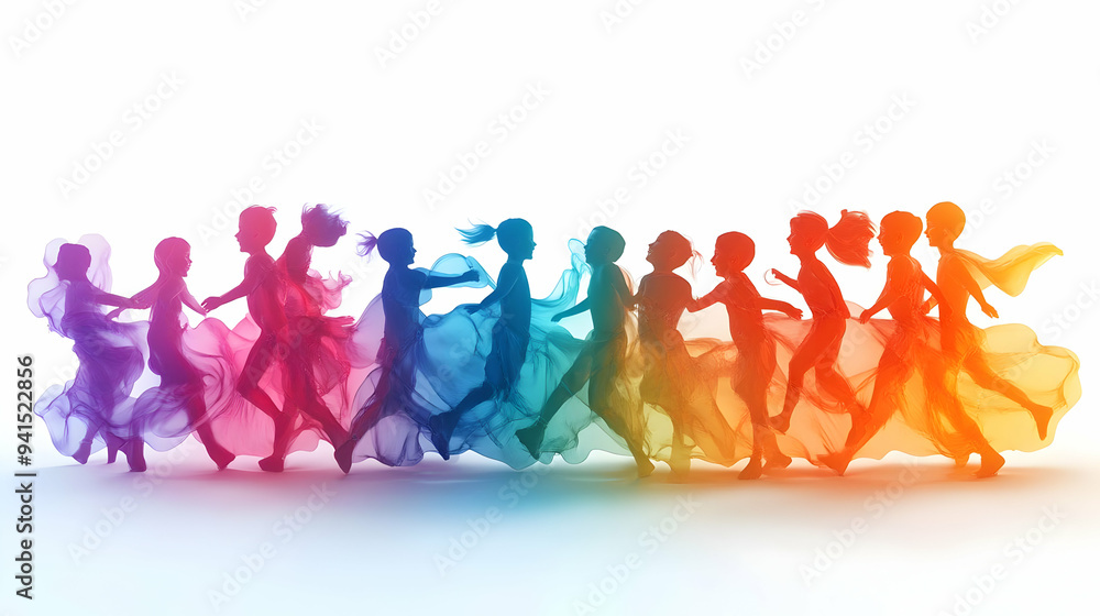 Poster 3d icon as digital art of children playing with abstract background for sharad purnima concept as ca