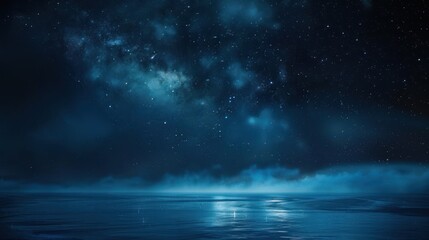 Starry Night Over a Calm Ocean